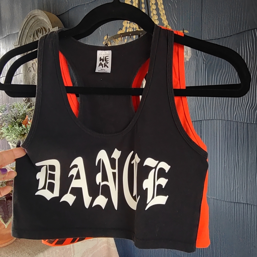 Zumba Cotton Crop top size Small, fits like a medium
